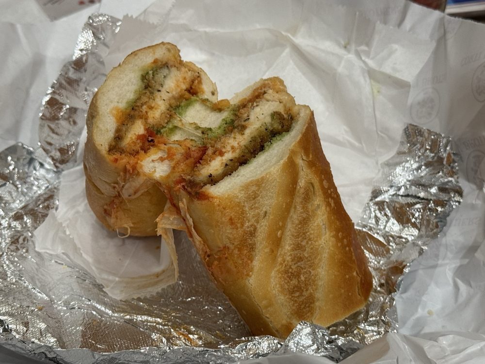 Chicken Parmesan sandwich