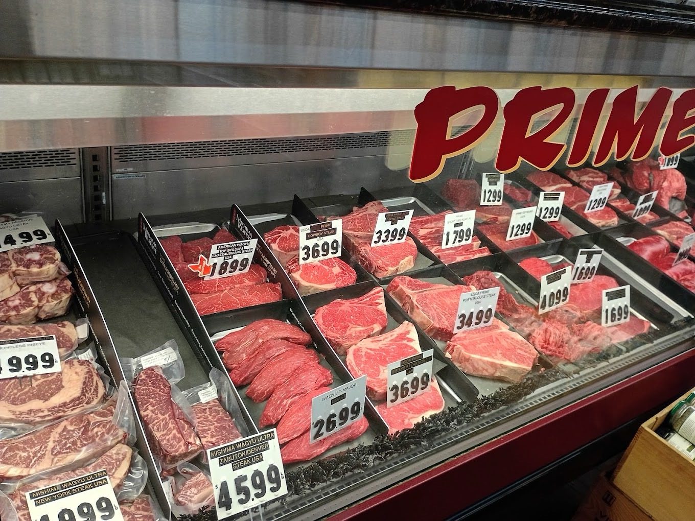 The prime meat counter