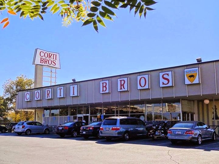 The Corti Brothers storefront on Folsom Boulevard